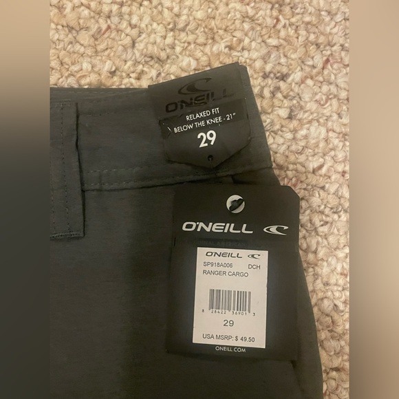 Men’s O’Neill Ranger Cargo Shorts Black Size 29 relaxed fit below the knee 21” - Picture 2 of 4